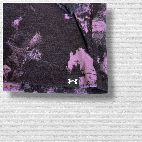 Under Armour UA Project Rock Brahman Tie Dye T-Shirt Youth Large Blk Purple NWT - Picture 8 of 8